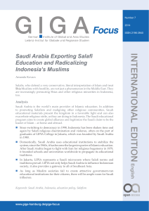 Saudi Arabia Exporting Salafi Education and Radicalizing