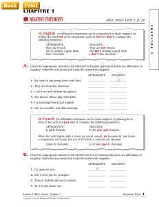 chapitre 1 negative statements