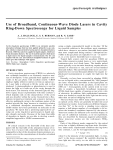 Use of Broadband, Continuous-Wave Diode Lasers in Cavity Ring