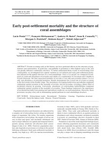 Early post-settlement mortality and the structure of coral assemblages
