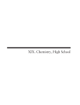XIX. Chemistry, High School