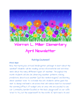 Warren L. Miller Elementary April Newsletter
