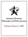 PDF – Volume 5, Issue 2, 2007 - Institute for Critical Animal Studies