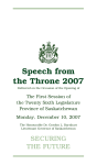 2007 Speech from the Throne - English