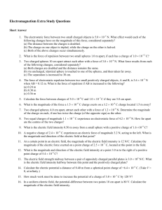 Electromagnetism extra study questions