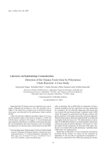 Isolation of Clostridium tetani and detection of tetanus