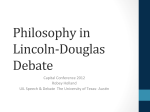 Philosophy in Lincoln-‐Douglas Debate