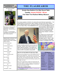 Jan. 2016 - The New Bedford Civil War Roundtable