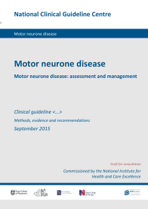 Motor Neurone Disease: full guideline