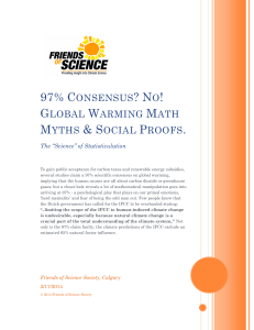 97% Consensus? No! Global Warming Math