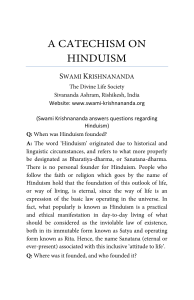 A Catechism on Hinduism