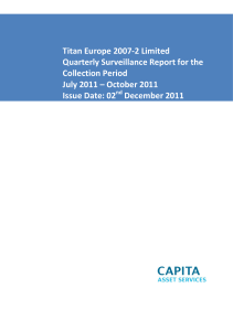 Titan Europe 2007-2 Limited Quarterly Surveillance Report for the