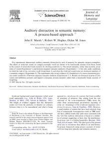 Auditory distraction in semantic memory