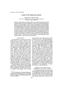 Crypsis in the Pelagic Environment1 An examination of books and