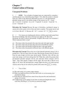 Chapter 7 Conservation of Energy