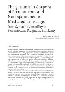 The get-unit in Corpora of Spontaneous and Non