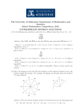 Intermediate Division - School Mathematics Competition