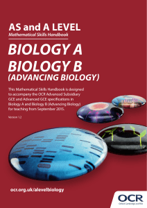 AS and A Level Biology Maths Skills Handbook