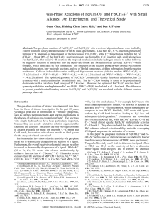 Gas-Phase Reactions of Fe (CH2O)+ and Fe (CH2S)+ with Small