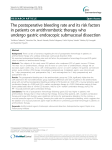 The postoperative bleeding rate and its risk factors in patients on
