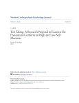 Test Taking: A Research Proposal to Examine the Pressures to