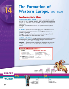 The Formation of Western Europe, 800–1500