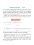 Circulatory System as a Circuit