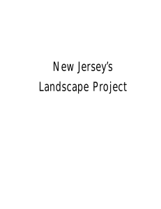 New Jersey`s Landscape Project - Rutgers Environmental Stewards