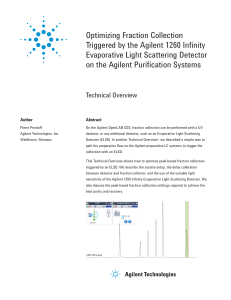 Optimizing Fraction Collection Triggered by the Agilent 1260 Infinity