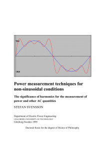 Power Measurement Techniques For Nonsinusoidal conditions