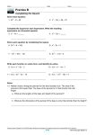 Extra Practice Worksheets 2.4-2.7