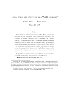 Fiscal Rules and Discretion in a World Economy