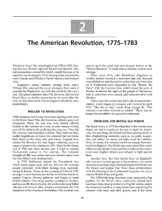 The American Revolution, 1775-1783