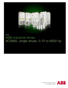 ABB industrial drives ACS800, single drives, 0.75 to