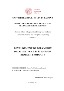 development of polymeric drug delivery systems for biotech products