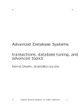 transactions, database tuning, and advanced topics