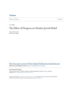 The Effect of Diaspora on Modern Jewish Belief