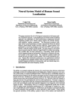 Neural System Model of Human Sound Localization