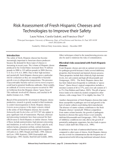Risk Assessment for Fresh Hispanic Cheese