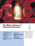 The Major Classes of Chemical Reactions