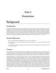 Unit 4 Ecosystems Background
