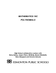 mathematics 10c polynomials