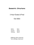 exams from Fall 2003, Terry Williams` class