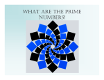 What are the Prime Numbers?