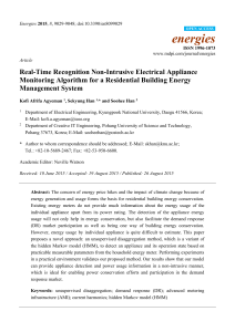 Real-Time Recognition Non-Intrusive Electrical Appliance