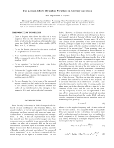 The Zeeman Effect: Hyperfine Structure in Mercury and Neon