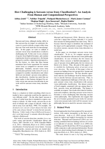 How Challenging is Sarcasm versus Irony Classification?: An