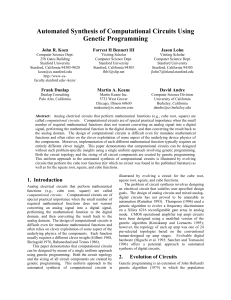 Acrobat Distiller, Job 62 - Genetic Programming Inc.