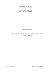 master`s thesis the implementation of kyoto protocol