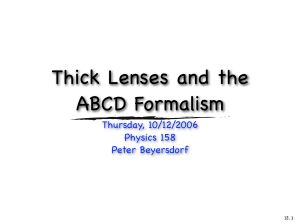 Thick Lenses and the ABCD Formalism